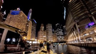 4k The magic of the Chicago  River Boat Tour  Chicago Night View I River Cruise I 2024 [upl. by Gerfen]