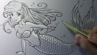 Drawing Time Lapse Mermaid [upl. by Strepphon]