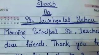 Speech On Pt Jawaharlal Nehru In Englishpt Jawahar lal Nehru Speech in English [upl. by Teddie]