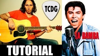 Aprender Como Tocar La Bamba en Guitarra Acústica Tutorial Super Fácil TCDG [upl. by Airahcaz]