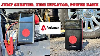 JUMPSTARTER TIRE INFLATOR ANDEMAN EPOWERB05 REVIEW UNBOXING [upl. by Peti]