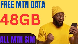 MTN New Data Tricks Get Free 48GB  Dail This Code Immediately All MTN Users [upl. by Oniuqa246]