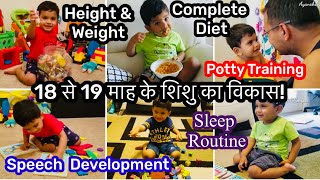 18 month old baby development Complete Diet Height amp Weight Speech development Potty training [upl. by Oilut]