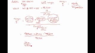 Shorting Stocks Basic Margin Calculations [upl. by Jecoa839]