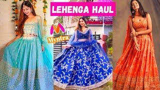 Myntra Lehenga Haul  Branded Designer Lehengas for EngagementSangeetWedding [upl. by Silloh]