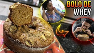 BOLO DE WHEY C BANANA  RECEITA FIT [upl. by Siladnerb]