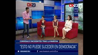 Debate Agustin Laje vs Feministas Incidentes Marzo 2017 CN23 [upl. by Kittie476]