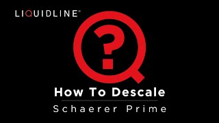 How to Descale a Schaerer Prime Coffee Machine  User Guide [upl. by Paloma]