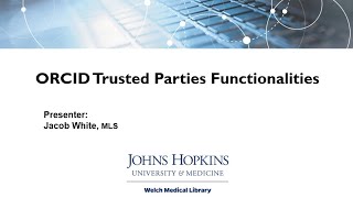 ORCID Trusted Parties Video 44 [upl. by Sculley247]