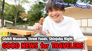 Situation Changed Good News for Travelers Ghibli Museum Local Town Street Foods Shinjuku Ep523 [upl. by Suidualc]