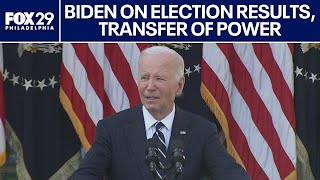 FULL SPEECH President Biden on election results transfer of power [upl. by Rosella]