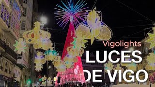 Luces de Vigo un espectáculo Navideño que no puedes perderte 🎄🎅 [upl. by Odracer]