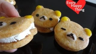 ´ー Rilakkuma Ice Cream Sandwiches ★リラックマ アイスクリームサンド No dairy cookies [upl. by Ambrogino133]