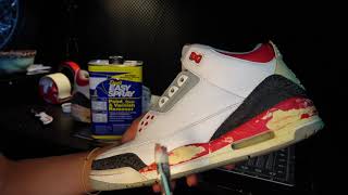 HOW TO use Dads Easy Spray Paint Remover on your CRACKED MIDSOLES  2021 [upl. by Llyrad]