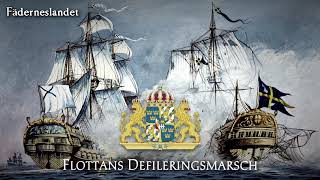 Kingdom of Sweden Military March  quotFlottans Defileringsmarschquot [upl. by Godric]