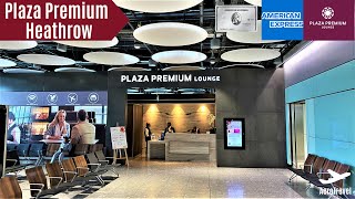 PLAZA PREMIUM LOUNGE LONDON HEATHROW TERMINAL 5  GLOBAL LOUNGE COLLECTION AMERICAN EXPRESS 4K UHD [upl. by Enylecoj530]