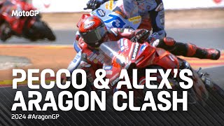 Pecco and Alex debrief their late race crash 💥  2024 AragonGP [upl. by Marciano]