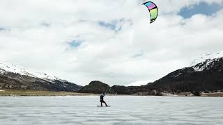 Slush iceKitesurfing Lake Silvaplana [upl. by Uphemia]