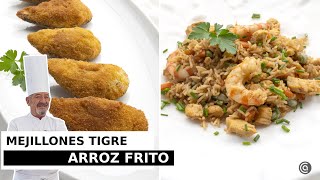 MEJILLONES TIGRE PICANTES  ARROZ FRITO  Cocina Abierta de Karlos Arguiñano [upl. by Jolene313]