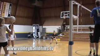 LineTipAngleTip Volleyball drill [upl. by Malchy]