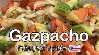 Gazpacho Puertorriqueño how to make Puerto Rican style salted cod fish salad [upl. by Socrates]