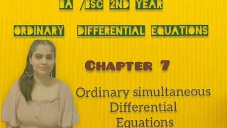 ex 71 ch7 ordinary simultaneous differential equations [upl. by Annavoig]