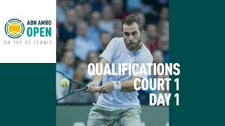 ABN AMRO Open 2024  Qualifying Court 1  Day 1 [upl. by Namrak]