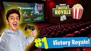 I Won a Game of FORTNITE in a MOVIE THEATER Craziest Experience EVER [upl. by Rebeca654]