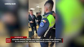 EDUARD GRAMA DEMIS DIN FUNCȚIA DE DIRECTOR GENERAL AL ECOAQUA SA POLIȚIA PREZENTĂ LA FAȚA LOCULUI [upl. by Ploch989]