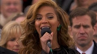 Beyonce National Anthem at Presidential Inauguration Ceremony 2013  ABC News [upl. by Airyk]