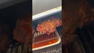 Smoking Boston Butt bbq oklahomajoes pork food cooking grilling dodgers baseball familyfyp [upl. by Boles91]