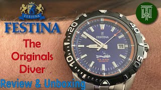 Festina quotThe Originals Diverquot 200m Dive Watch  Review amp Unboxing F204611  Miyota 2315 [upl. by Ardnoyek]