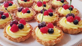 Delicious mini tarts recipe Tartlets Custard [upl. by Woodman]