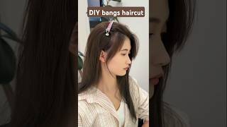 how to hair cutting style girl bangs haircut haircuttingessentials haircuttutorial diyhaircut [upl. by Laina]