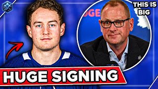 BREAKING Leafs make MAJOR Signing  Keefe SPEAKS OUT on Marner Injury  Toronto Maple Leafs News [upl. by Rufena889]