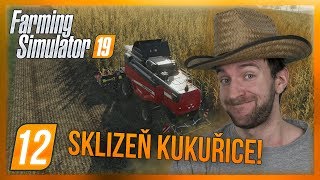 SKLIZEŇ KUKUŘICE  Farming Simulator 19 12 [upl. by Notirb]