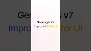 ✨GemPages New Editor UI✨ gempages gempagesv7 shopifypagebuilder gempages [upl. by Stander]