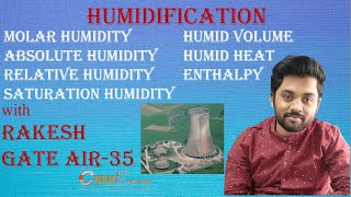 Absolute Humidity Relative Humidity Humid Volume Humid Heat Enthalpy by Rakesh AIR35 [upl. by Hnaht]