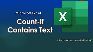 CountIF Contains Text in Excel  Count Cells Containing Text [upl. by Etnuahs]