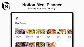 Notion Meal Planner Simplify Meal Planning for Healthy Eating [upl. by Keverian]