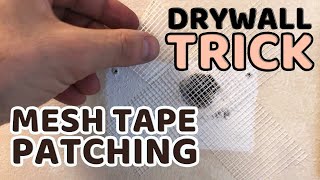 How to Quickly Patch a Hole in Drywall  Mesh Tape Trick [upl. by Wymore]