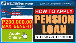 HOW TO APPLY PENSION LOAN IN SSS ONLINE [upl. by Eaned]