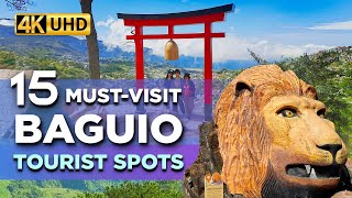 TOP 15 MustVisit Tourist Spots in BAGUIO Philippines UPDATED 🇵🇭【4K】 [upl. by Julee]