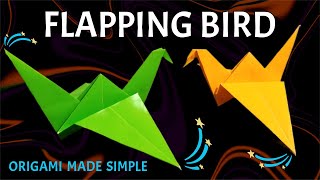 Origami Flapping Bird  Easy Origami Tutorial  StepbyStep for Beginners [upl. by Klimesh]