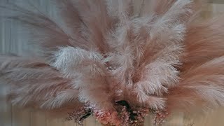 Blush pink pampas grass DIY wedding centrepieces [upl. by Akiaki]