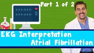 EKG interpretation Atrial Fibrillation Part 1 of 2 [upl. by Bernardo483]