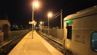 LIRR Double M7s at Far Rockaway Terminal  Night [upl. by Cirle295]