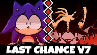 Sonic Last Chance V7 Non Pixelated VS Friday Night Funkin  FANMADE FNF MOD [upl. by Ardnahc]