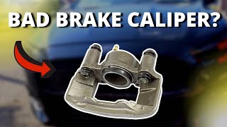 SYMPTOMS OF A BAD BRAKE CALIPER [upl. by Cappello]