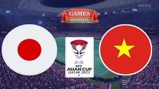 Japan vs Vietnam  Asian Cup 2024 Qatar  eFootball PES Gameplay PC HD [upl. by Radmen700]